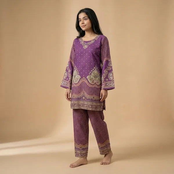 Purple_Premium_Imported_Rayon_Co-Ord_Set_For_Women