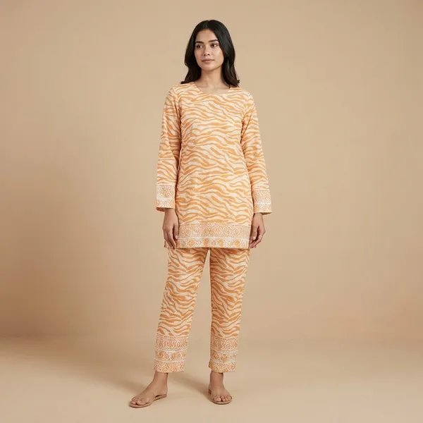 Yellow_Premium_Imported_Rayon_Co-Ord_Set_For_Women