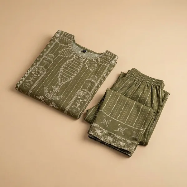 Olive_Green_Premium_Imported_Rayon_Co-Ord_Set_For_Women