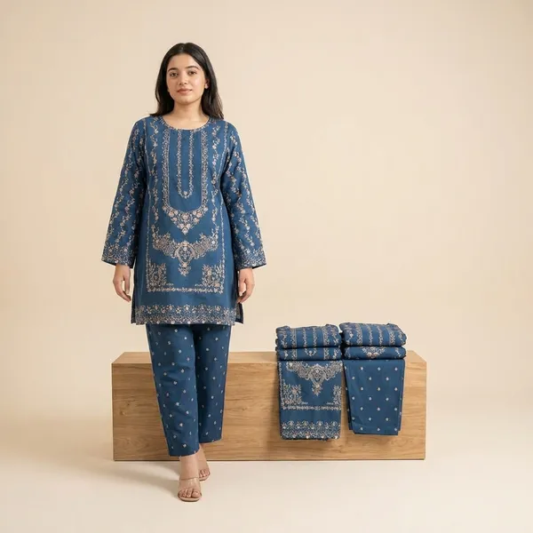 Blue_Premium_Rayon_Co-Ord_Set_For_Women