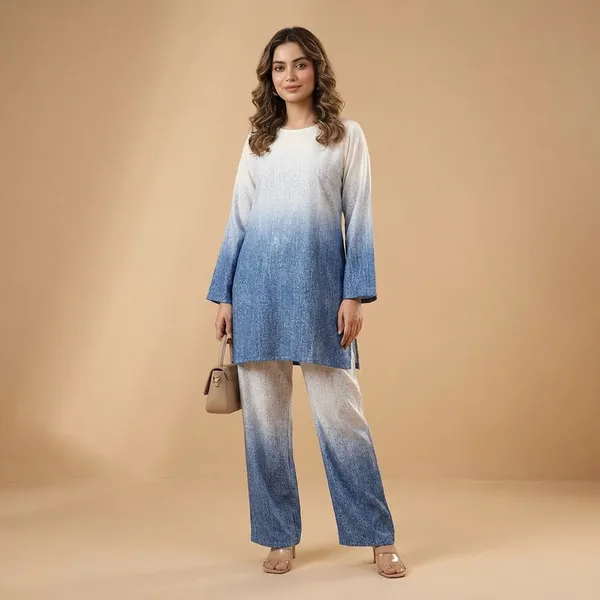 White_And_Blue_Premium_Imported_Rayon_Co-Ord_Set_For_Women
