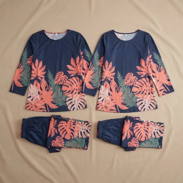 Navy_Blue_And_Pink_Premium_Imported_Rayon_Co-Ord_Set_For_Women