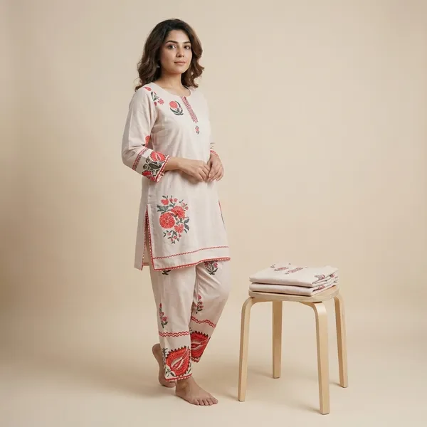 Off_White_With_Re_Premium_Imported_Rayon_Co-Ord_Set_For_Women