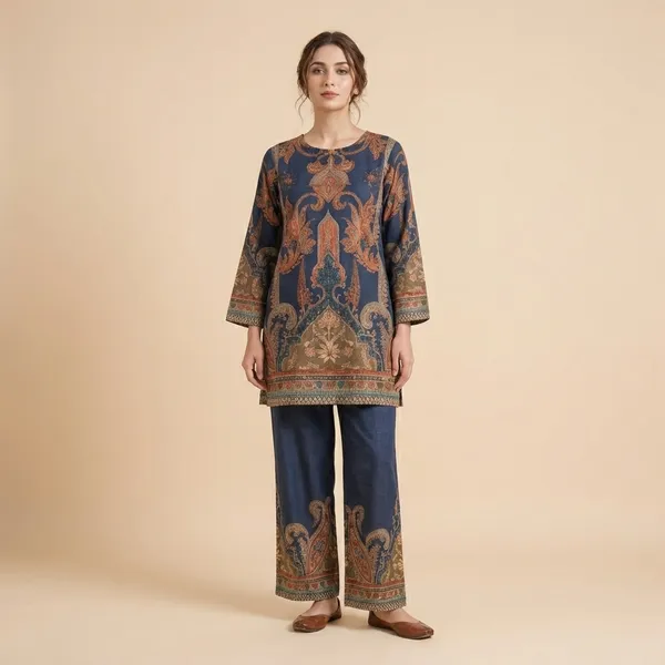 Navy_Blue_Premium_Imported_Rayon_Co-Ord_Set_For_Women