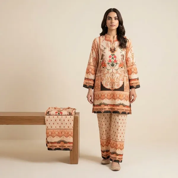 Peach_Premium_Japanese_Crepe_Co-Ord_Set_For_Women