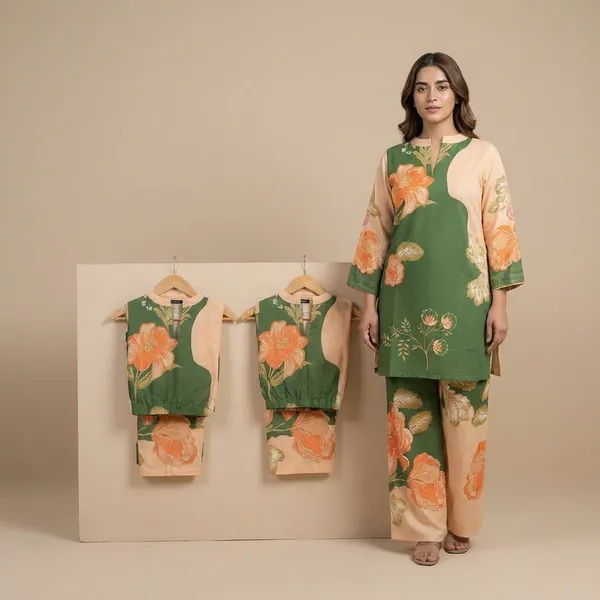Green_And_Beige_Premium_Japanese_Crepe_Co-Ord_Set_For_Women