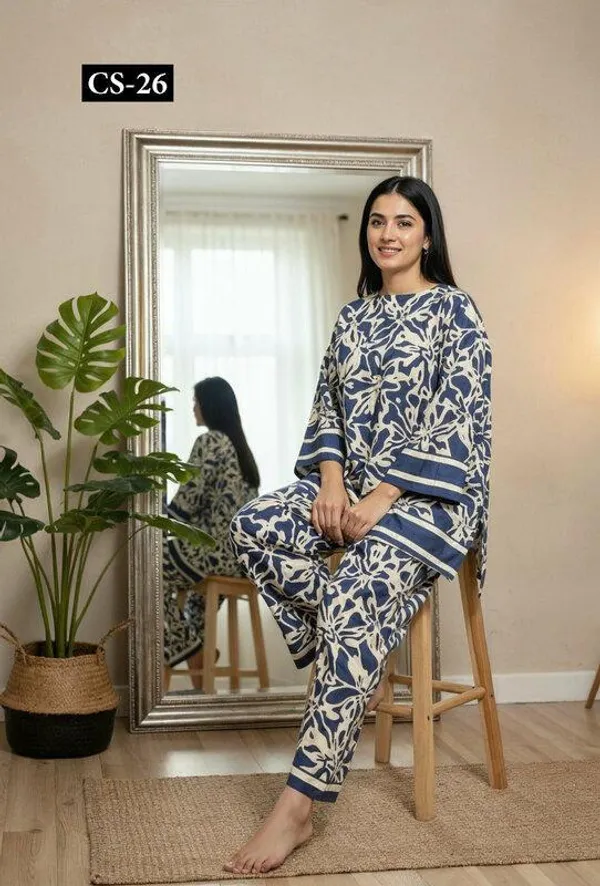 Blue_And_White_Floral_Premium_Imported_Rayon_Co-Ord_Set_For_Women