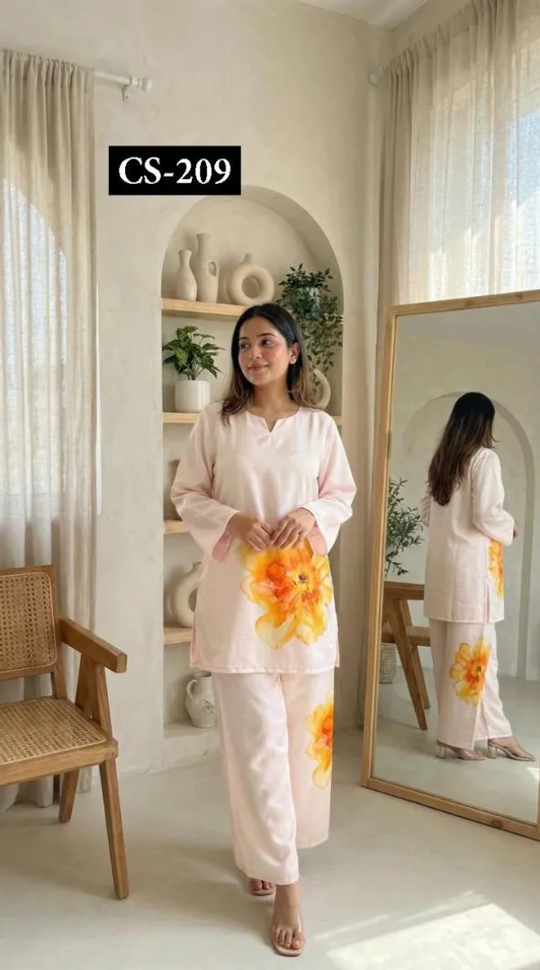 Peach_Premium_Imported_Rayon_Co-Ord_Set_For_Women