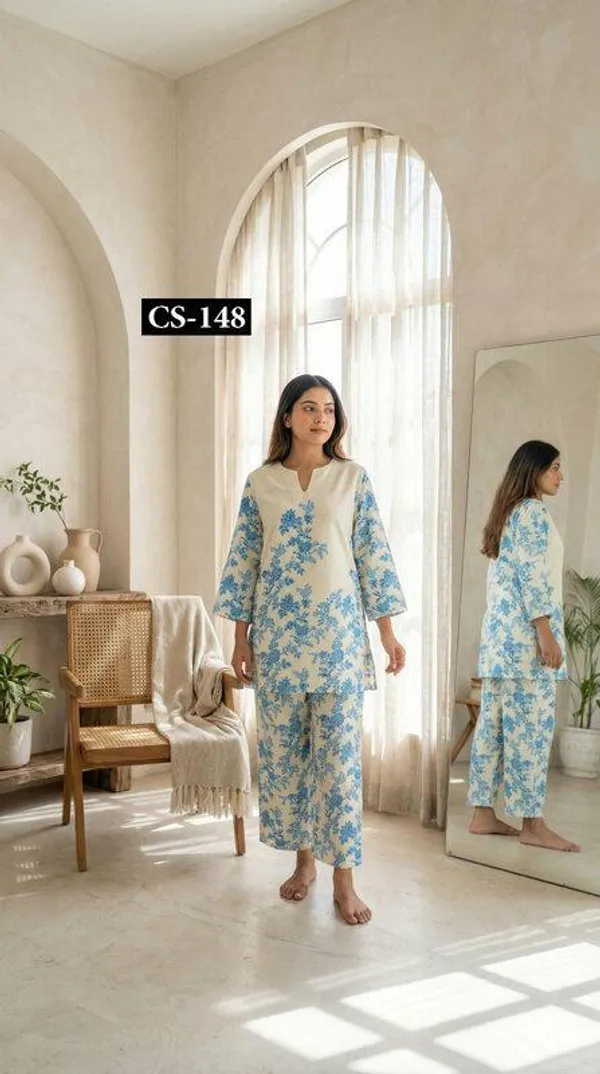Blue_White_Premium_Rayon_Co-Ord_Set_For_Women
