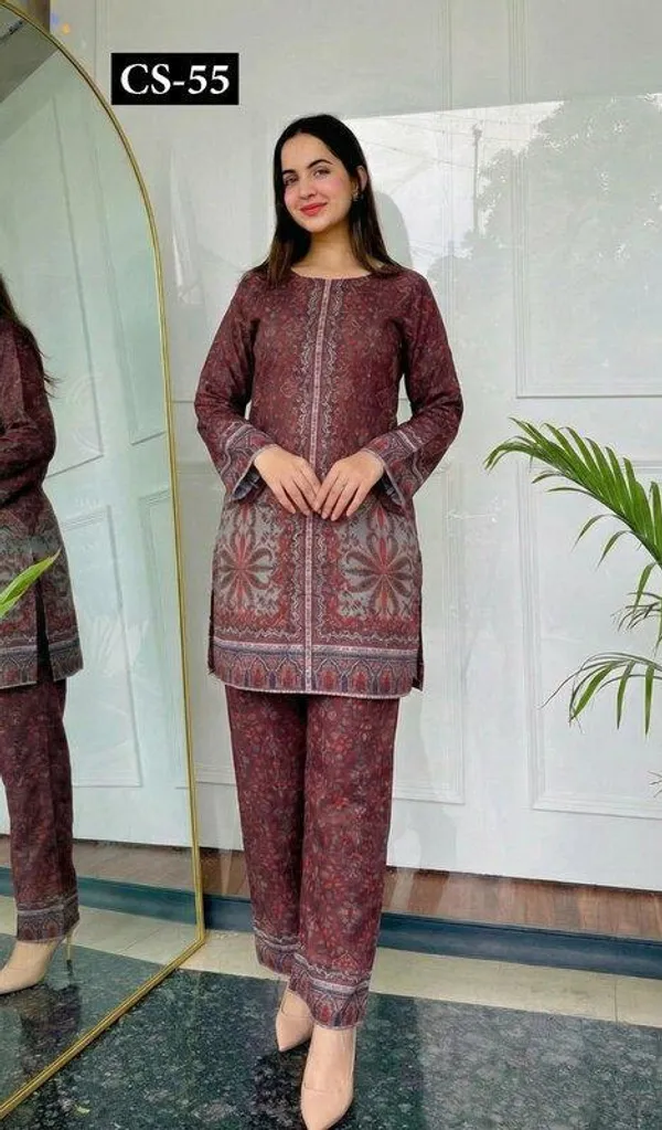 Maroon_Premium_Imported_Rayon_Co-Ord_Set_For_Women