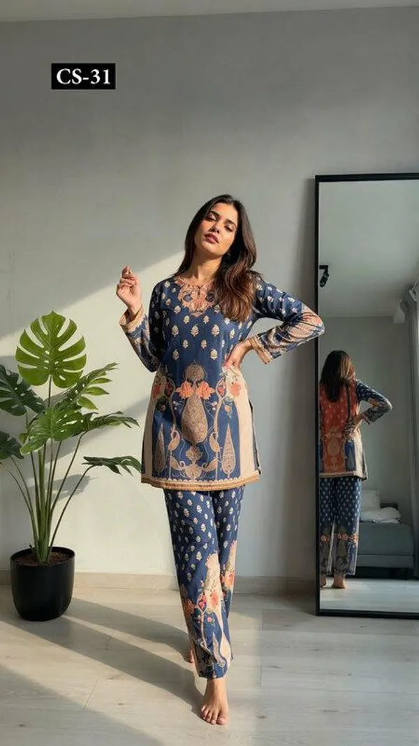 Blue_Premium_Rayon_Co-Ord_Set_For_Women