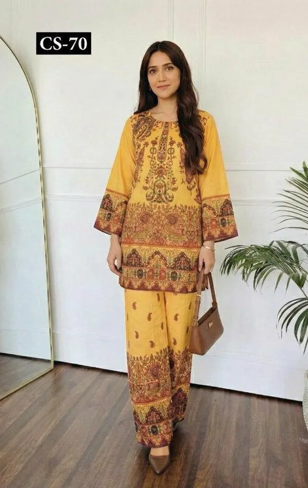 Yellow_Premium_Imported_Rayon_Co-Ord_Set_For_Women