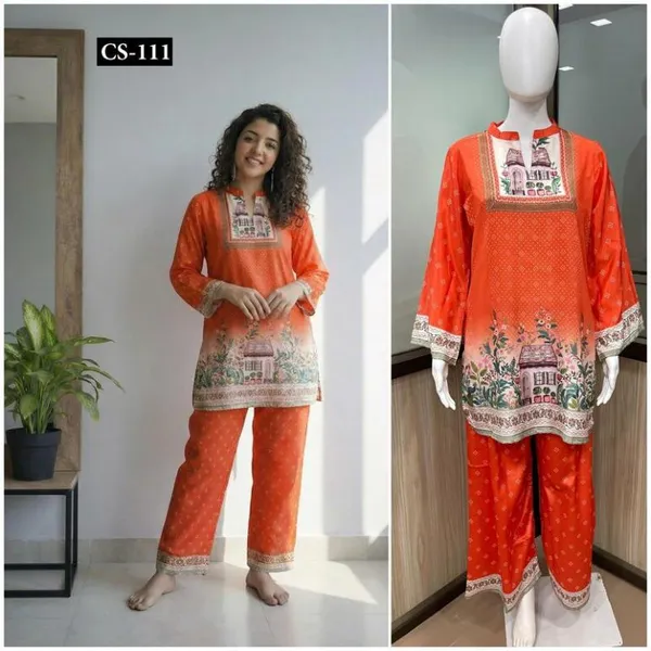 Orange_Premium_Japanese_Crepe_Co-Ord_Set_For_Women