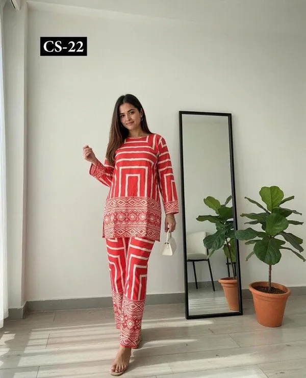 Red_Premium_Imported_Rayon_Co-Ord_Set_For_Women