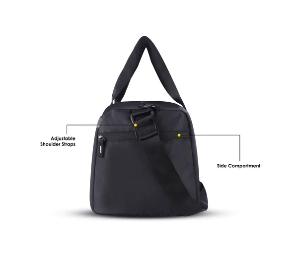 Black_Waterproof_Duffle_Gym_Bag_With_Quick_Access_Pocket_Black_And_Olive_Green