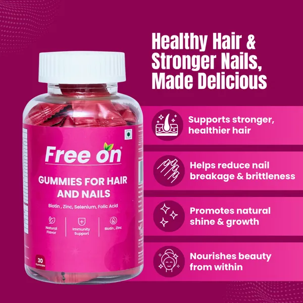 Gummies_For_Hair_And_Nails_Biotin_,_Zinc_,_Selenium_,_Folic_Acid_,_Immunity_Support_,_Natural_Flavor_,_Women_Beauty_And_Strength_60_Gummies