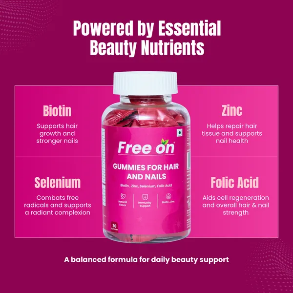 Gummies_For_Hair_And_Nails_Biotin_,_Zinc_,_Selenium_,_Folic_Acid_,_Immunity_Support_,_Natural_Flavor_,_Women_Beauty_And_Strength_60_Gummies