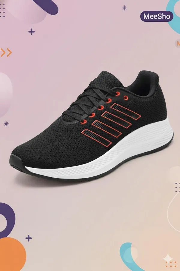 Black_And_Orange_Mesh_Premium_Shoe_For_Men