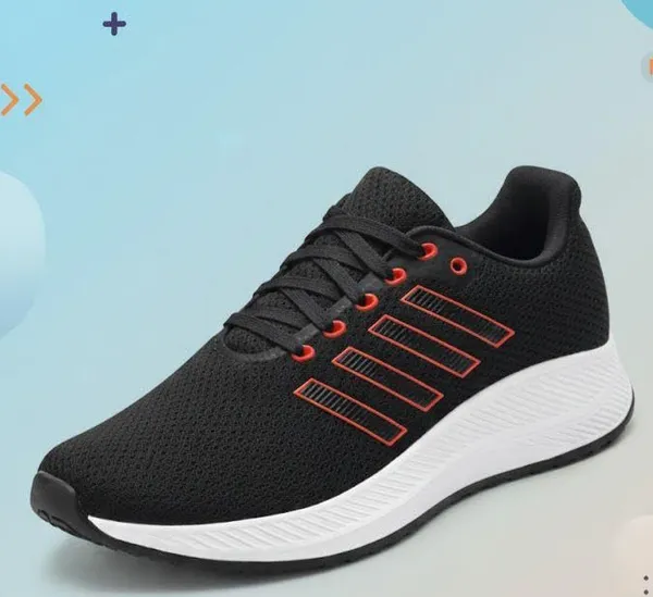 Black_And_Orange_Mesh_Premium_Shoe_For_Men