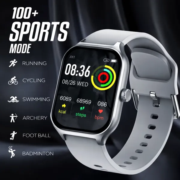 Grey_Plastic_Bluetooth_H9_Pro_Max_Smartwatch