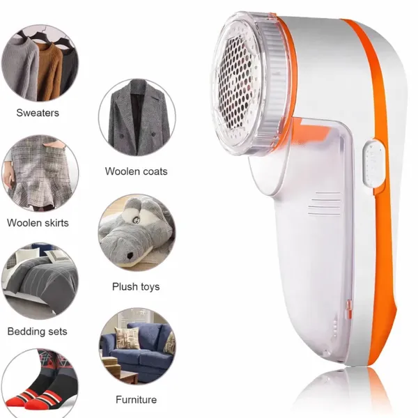 White_And_Orange_Plastic_Lint_Remover