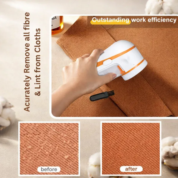White_And_Orange_Plastic_Lint_Remover