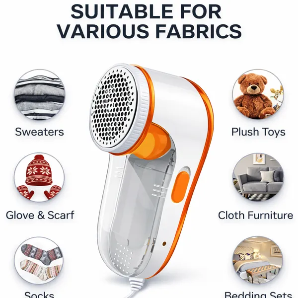 White_And_Orange_Plastic_Lint_Remover