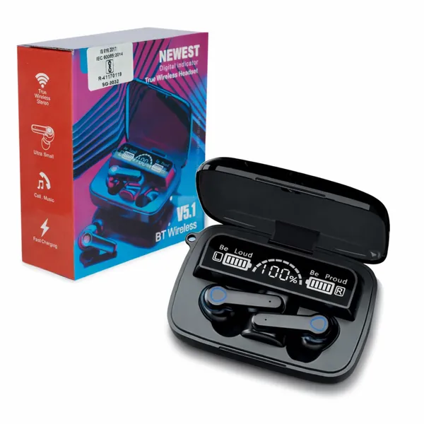 Black_Plastic_True_Wireless_M19_Aerosound_Airpod