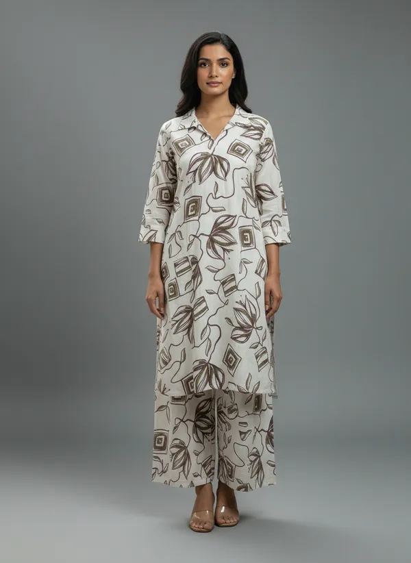 Off_White__Cotton_Co-Ord_Set_For_Women