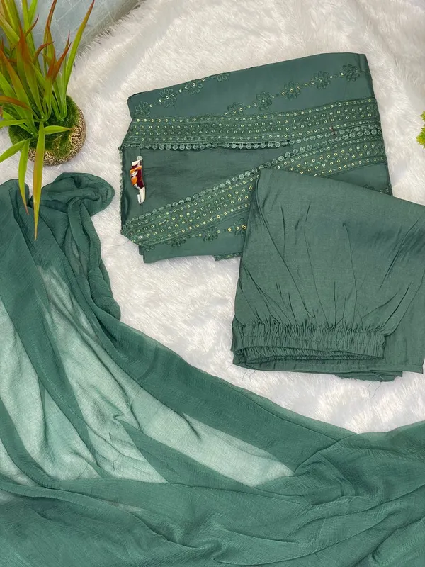 Dark_Green_Embroidered_Straight_Suit