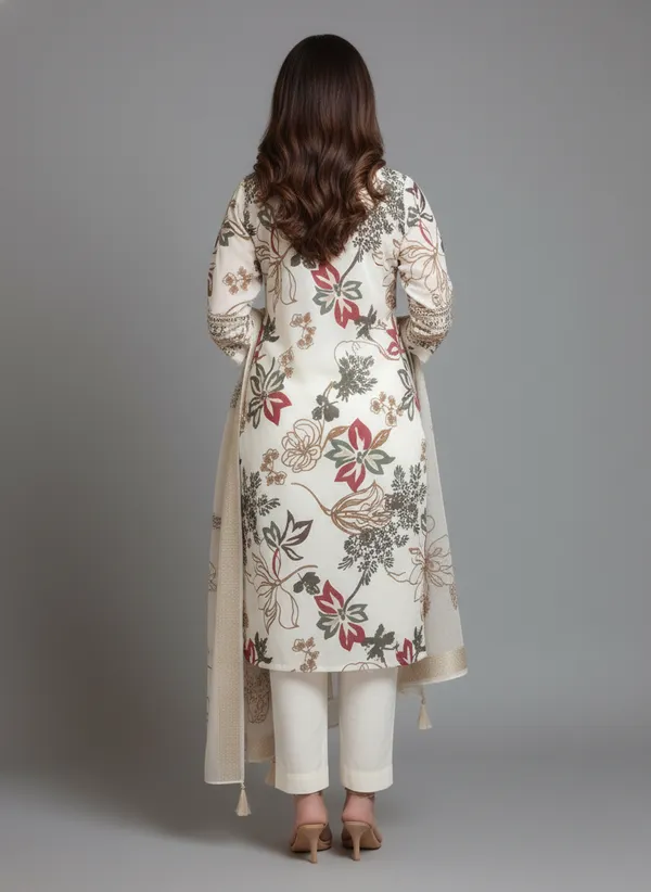 White_Vatican_Silk_Gold_Printed_Kurta_Set