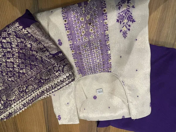Off_White_&_Violet_Satin_Silk_Salwar_Suit_For_Women