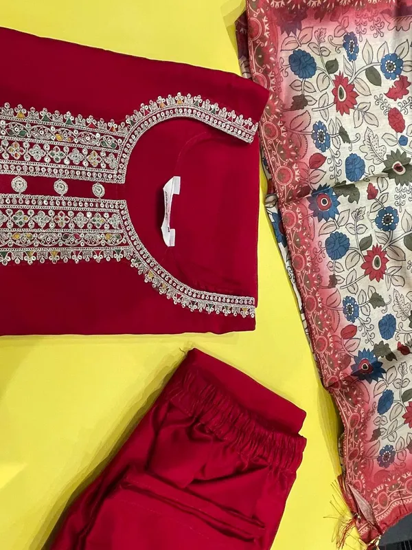 Red__Embroidered_Straight_Suit_with_printed_dupatta