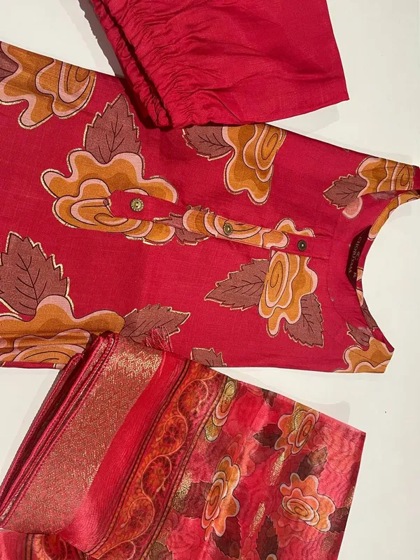 Red_Floral_Vatican_Silk__Kurta_Set
