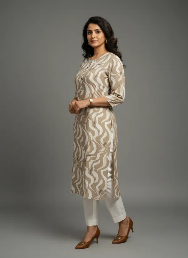 Cream_Cotton_Printed_single_Kurti_For_Women