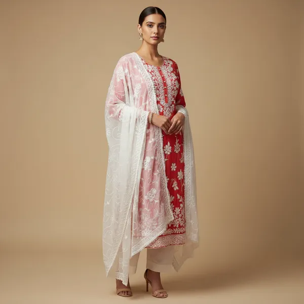 Red_Pure_Cotton_Salwar_Suit_For_Women