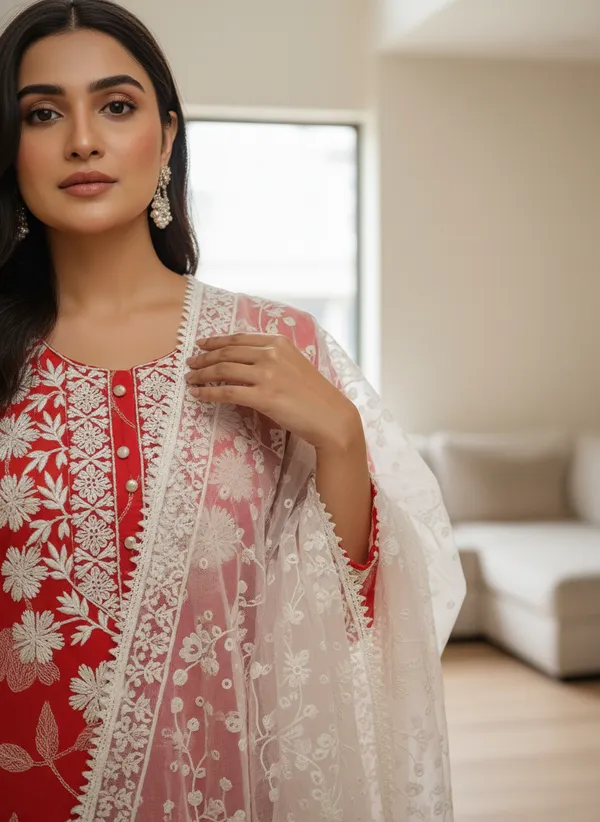 Red_Pure_Cotton_Salwar_Suit_For_Women
