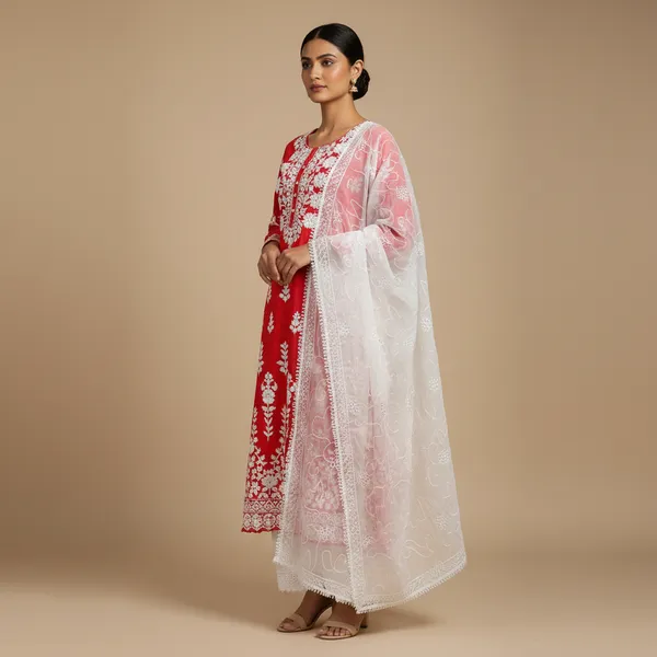 Red_Pure_Cotton_Salwar_Suit_For_Women