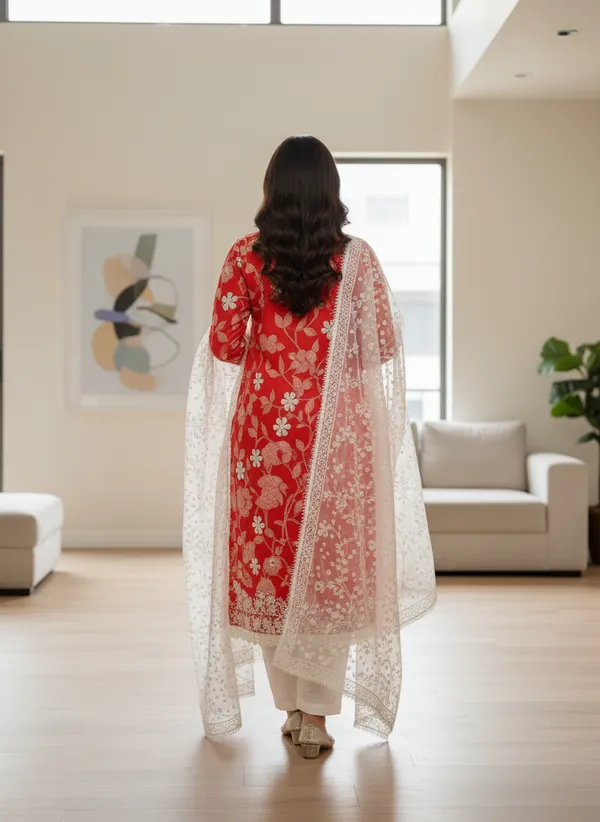 Red_Pure_Cotton_Salwar_Suit_For_Women