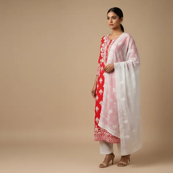 Red_Pure_Cotton_Salwar_Suit_For_Women