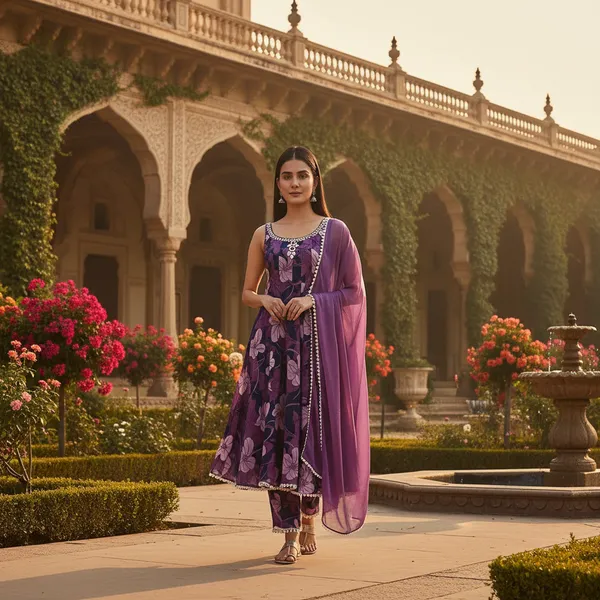 Purple_Georgette_Anarkali_Set_For_Women
