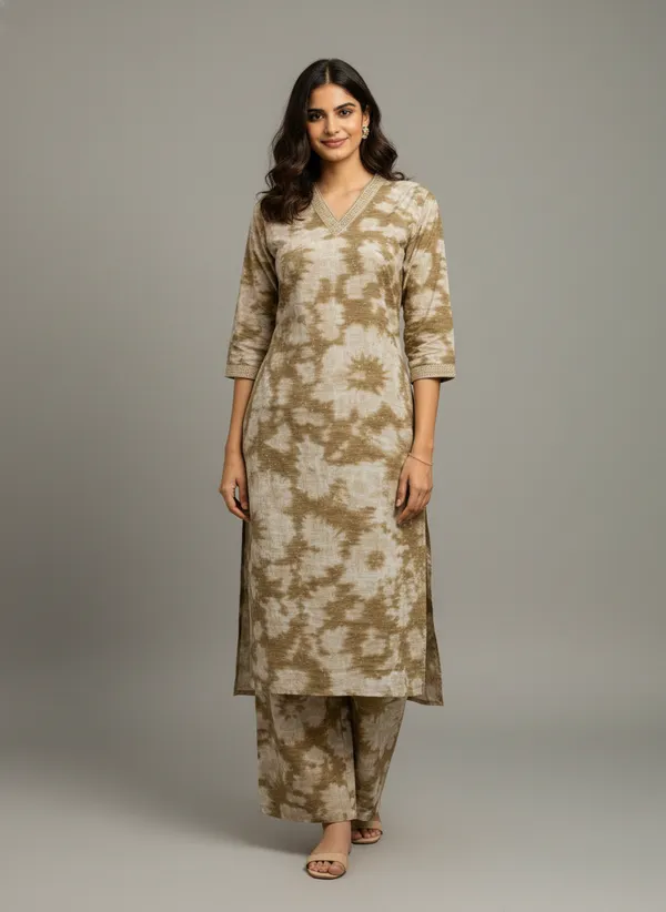 Cream_Vatican_Silk_Printed_Co-Ord_Set_For_Women