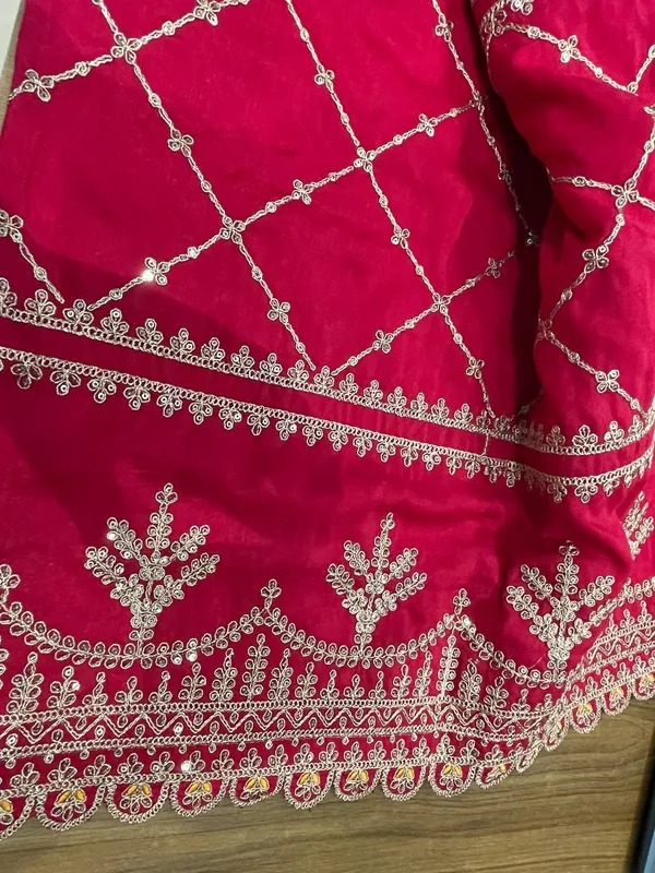Orange_Silk_Salwar_Suit__With_Rani_Pink_Duppata_For_Women