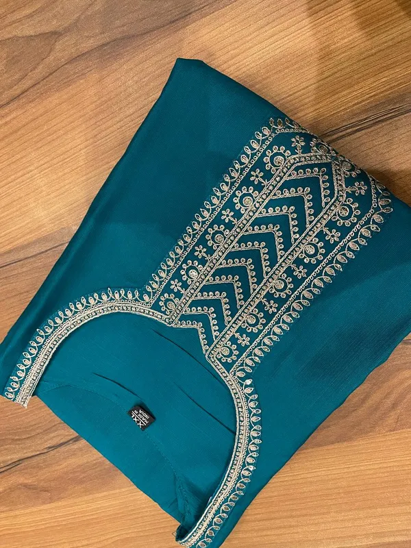 Teal_Green_cotton_silk_Kurta_Set_For_Women