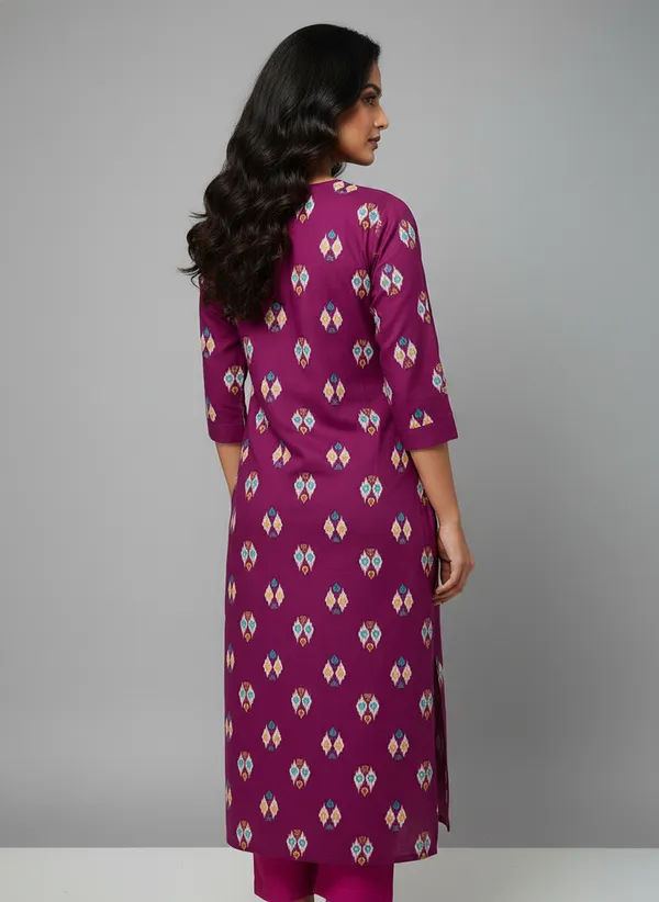 Purple_cotton_Printed_Single_Kurti_For_Women
