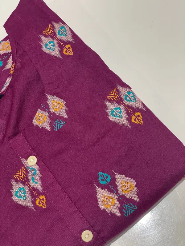 Purple_cotton_Printed_Single_Kurti_For_Women