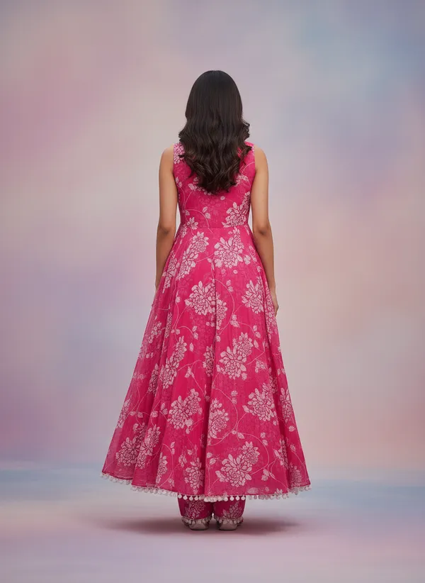 Pink_Georgette_Anarkali_Set_For_Women