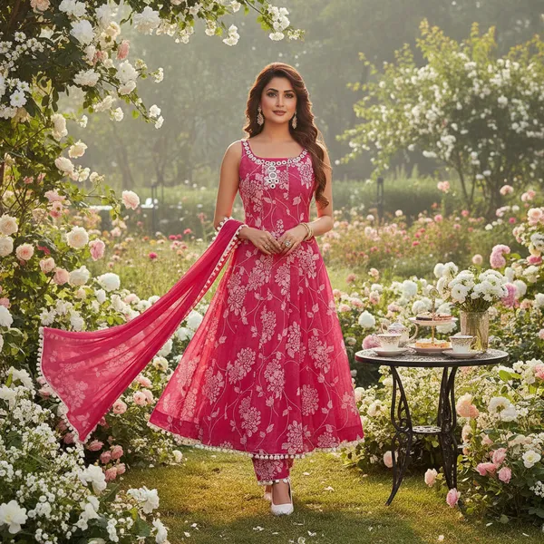 Pink_Georgette_Anarkali_Set_For_Women