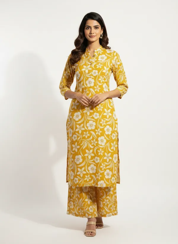 Yellow_Printed_Co-Ord_Set_For_Women