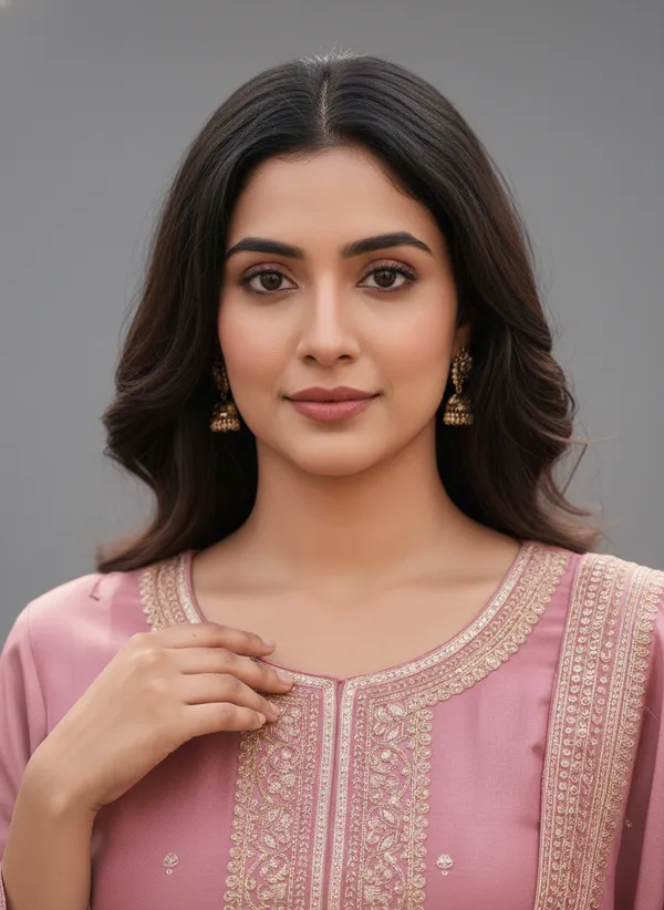 Pink_Silk_Churidar_Set_For_Women